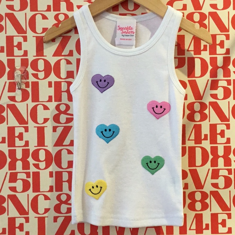 Sparkle Sisters Happy Hearts Tank, NEW WITH TAGS